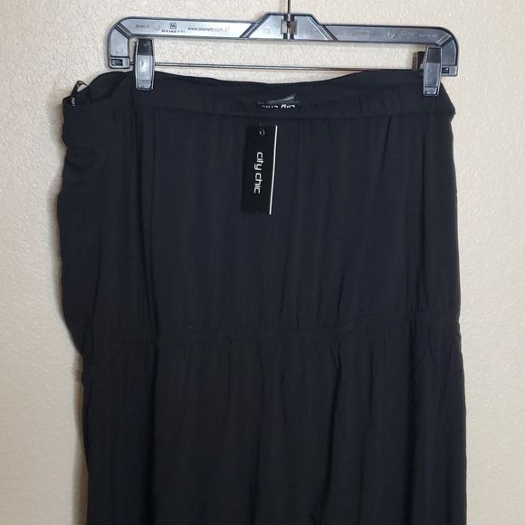 NWT City Chic 16 Summer Nights Maxi Dress Strapless black - Picture 4 of 7